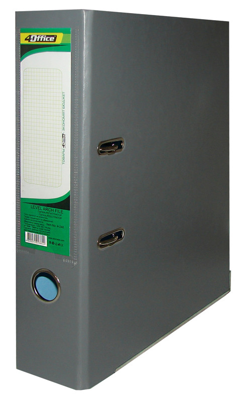 Папка-реєстратор 4OFFICE (4-246-36), А4, 70 мм., сіра